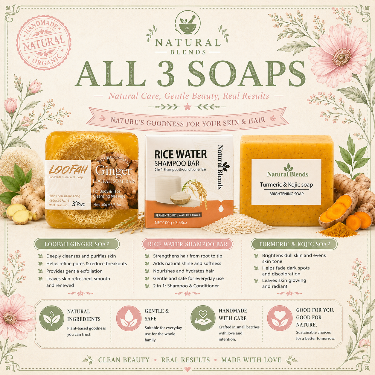 Natural Blends Signature Soap Collection