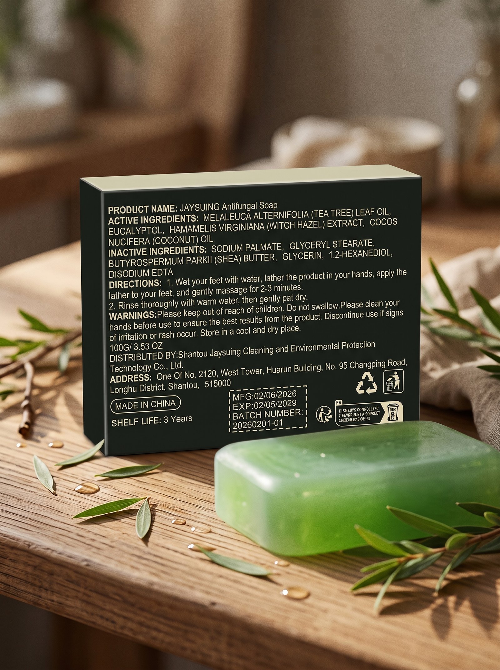 Jaysuing Tea Tree Oil Antifungal Soap - Image 2