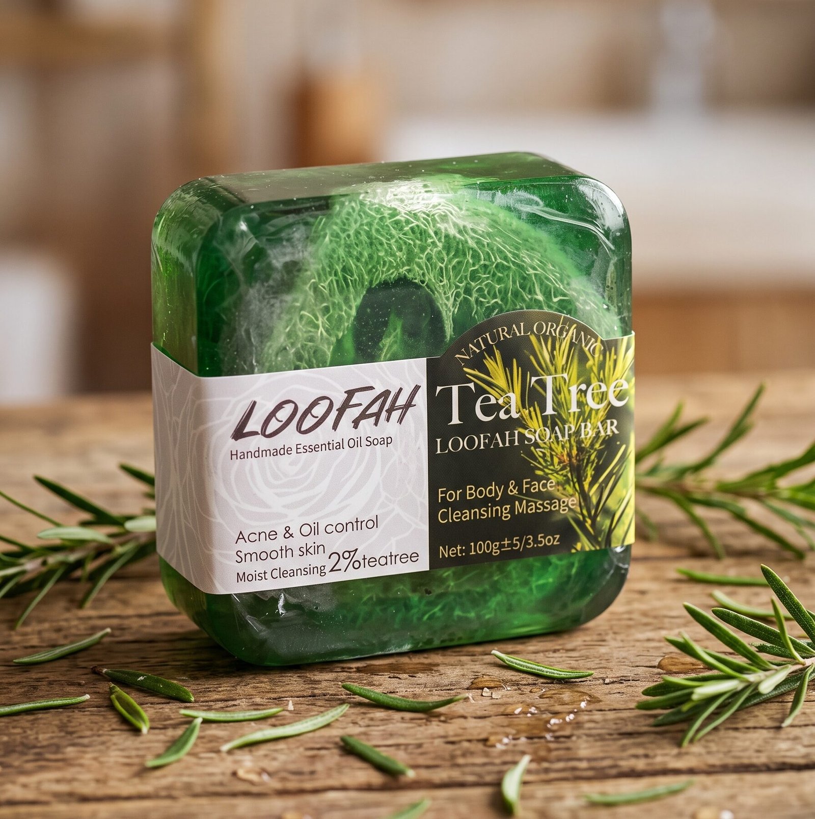 Natural Organic Loofah Tea Tree Soap