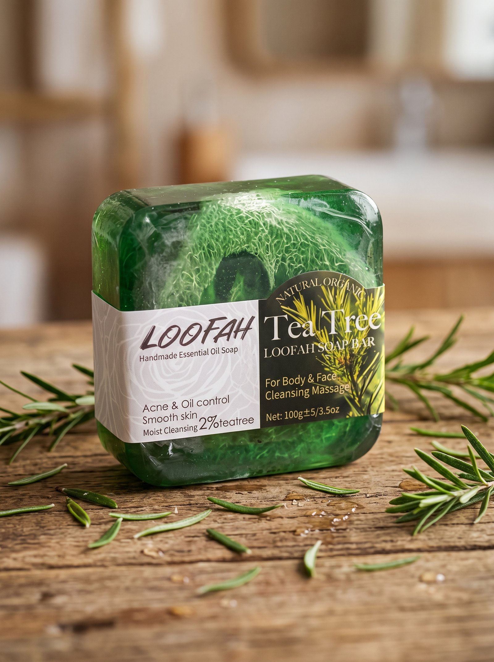 Natural Organic Loofah Tea Tree Soap