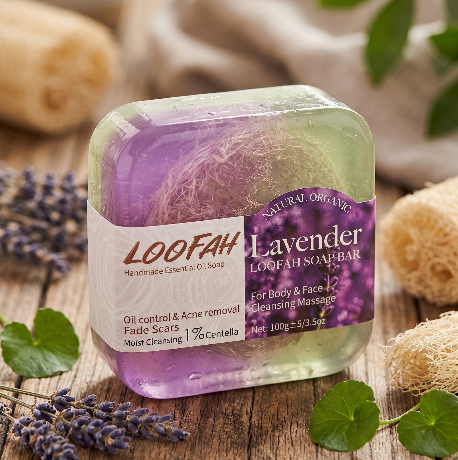 Natural Organic Loofah Lavender Soap