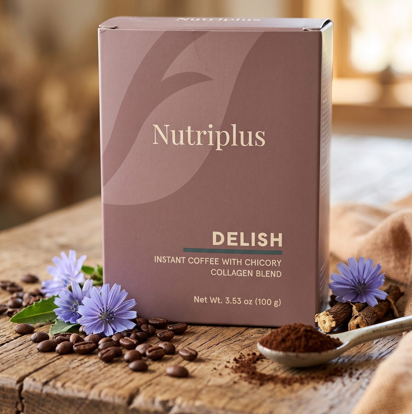 Nutriplus Delish Instant Coffee with Chicory Collagen Blend