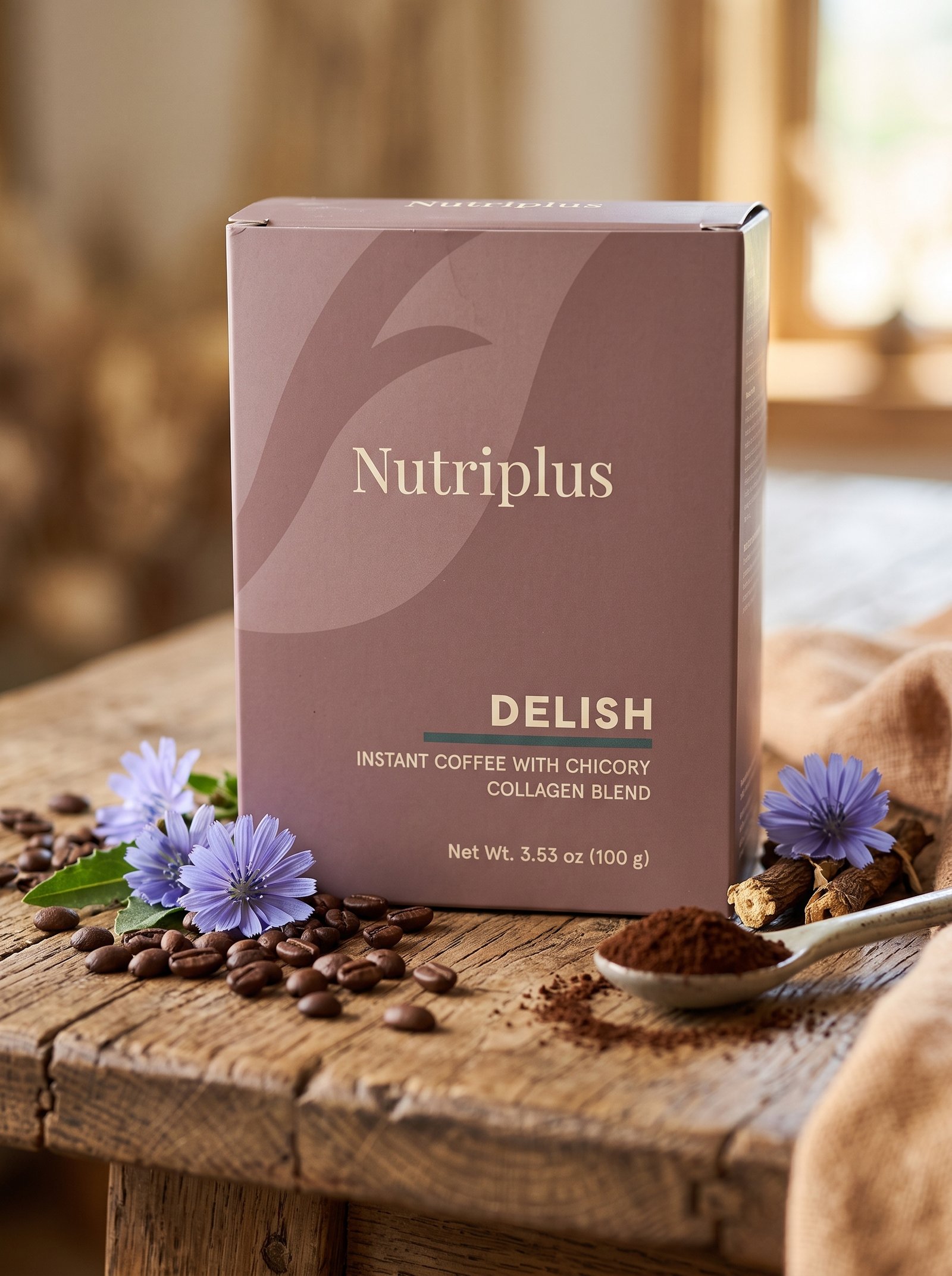 Nutriplus Delish Instant Coffee with Chicory Collagen Blend