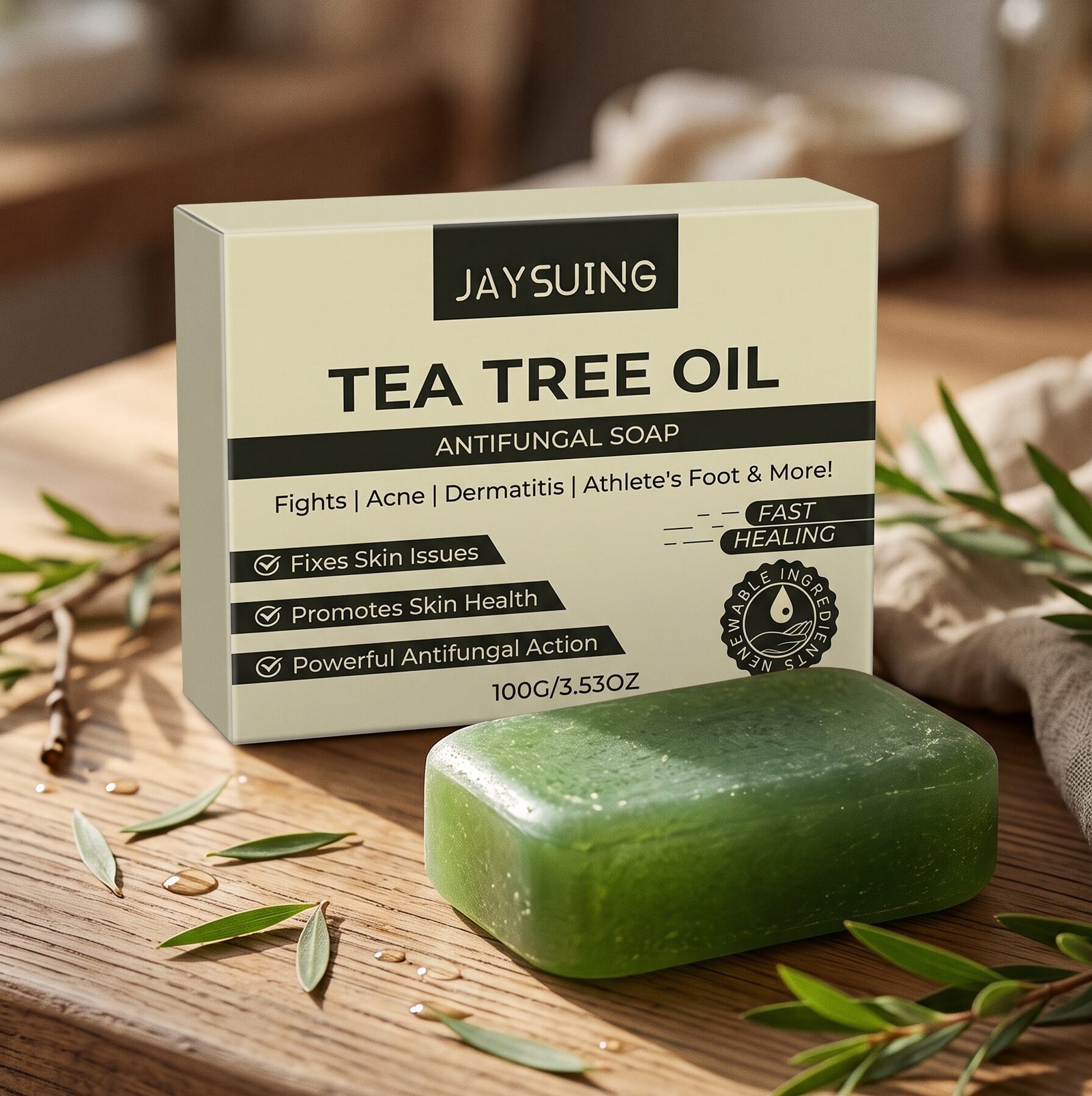 Jaysuing Tea Tree Oil Antifungal Soap