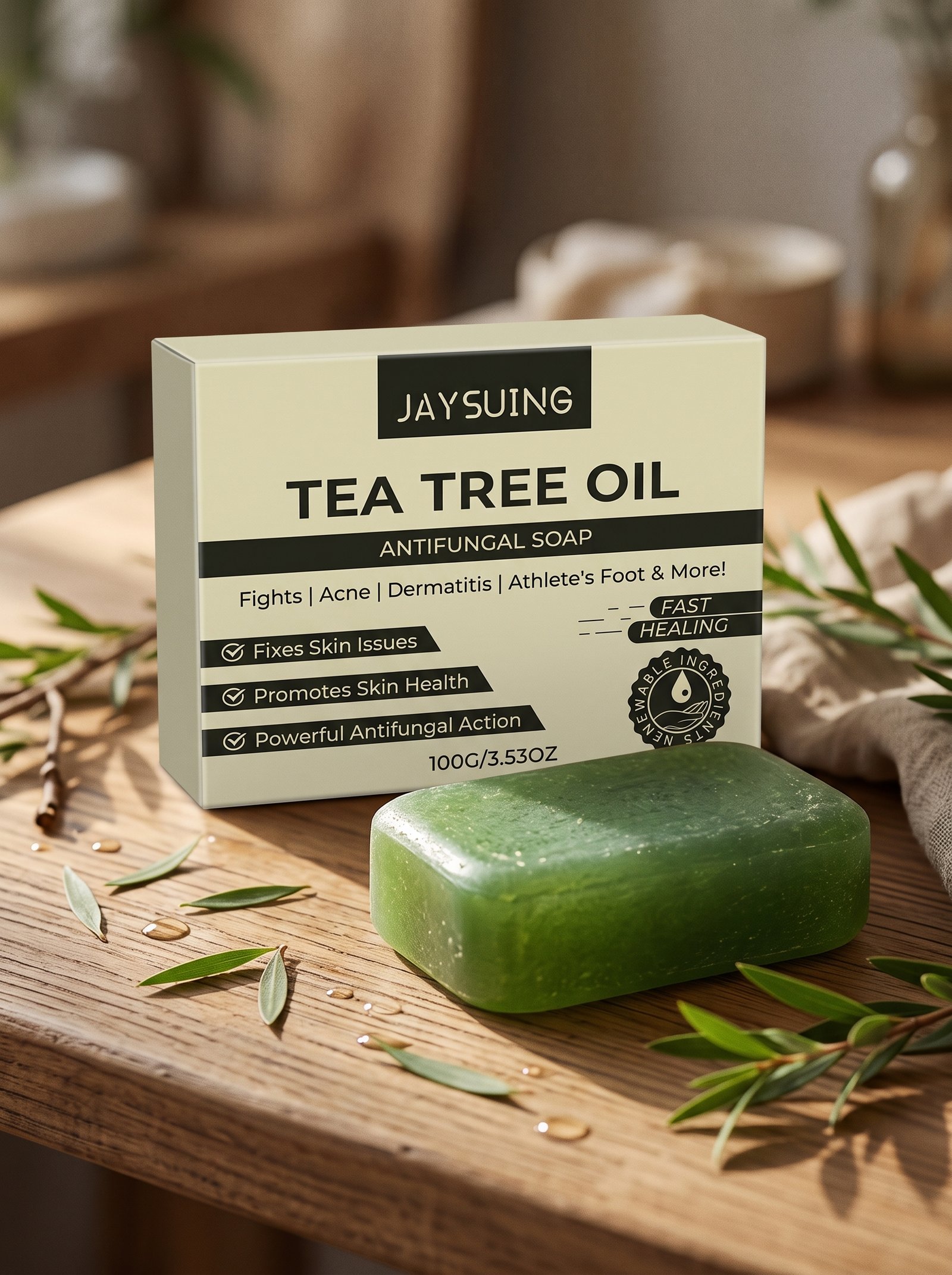 Jaysuing Tea Tree Oil Antifungal Soap